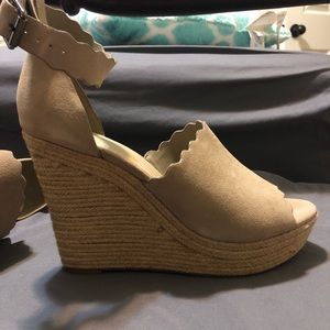 NWOB Marc Fisher Suede Espadrille Wedge